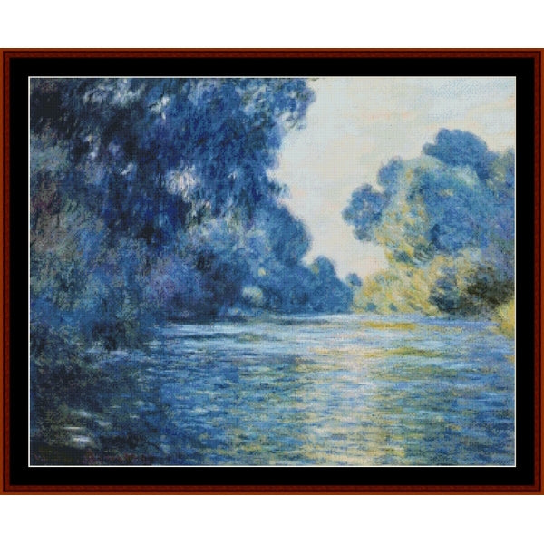 Counted Cross Stitch Pattern: Morning on the Seine X by Claude Monet - Cross Stitch Collectibles