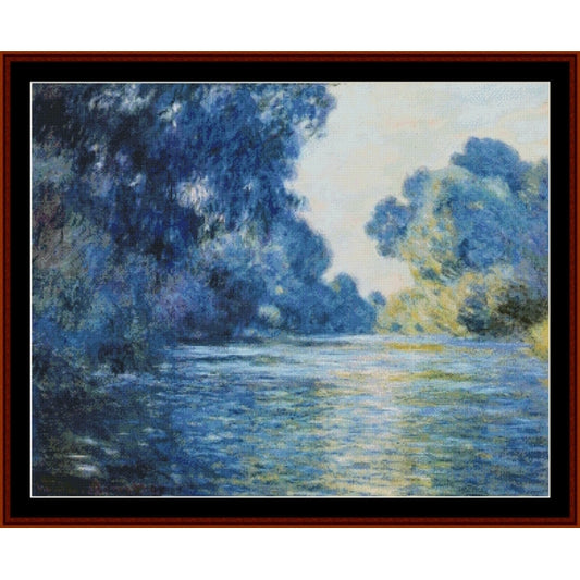 Counted Cross Stitch Pattern: Morning on the Seine X by Claude Monet - Cross Stitch Collectibles