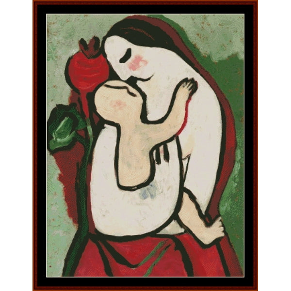 Counted Cross Stitch Pattern: Mother and Child II by Mikulas Galanda - Cross Stitch Collectibles