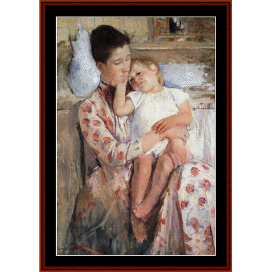 Counted Cross Stitch Pattern: Mother and Child IV by Mary Cassatt - Cross Stitch Collectibles