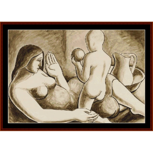 Counted Cross Stitch Pattern: Mother and Child I - Mikulas Galanda - Cross Stitch Collectibles
