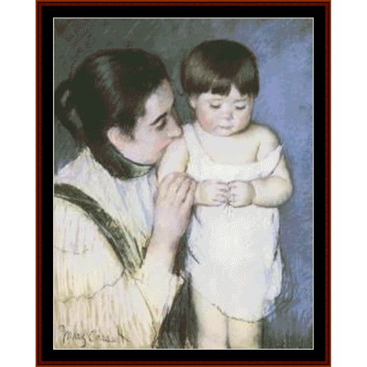 Counted Cross Stitch Pattern: Mother and Son by Mary Cassatt - Cross Stitch Collectibles