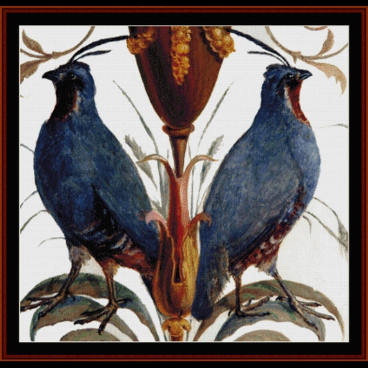 Counted Cross Stitch Pattern: Mountain Quail 