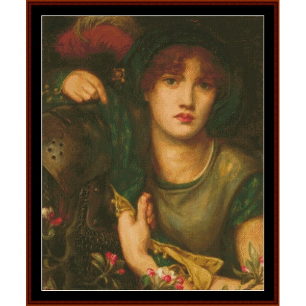 Counted Cross Stitch Pattern: My Lady Greensleeves by D.G. Rosetti - Cross Stitch Collectibles