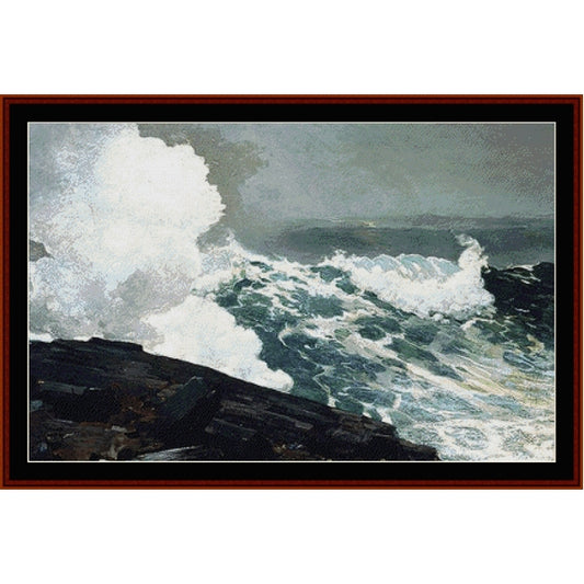 Counted Cross Stitch Pattern: Northeaster by Winslow Homer - Cross Stitch Collectibles