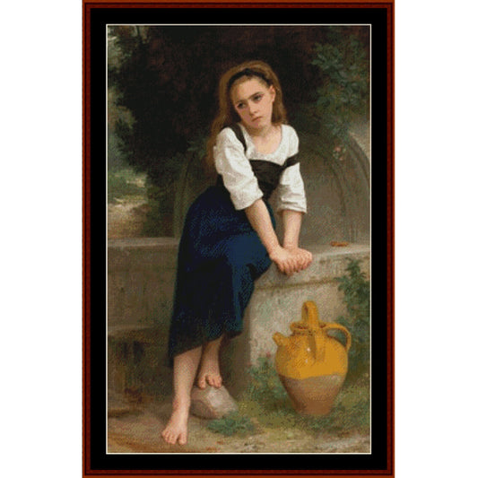 Counted Cross Stitch Pattern: Orphan Girl by William Bouguereau - Cross Stitch Collectibles