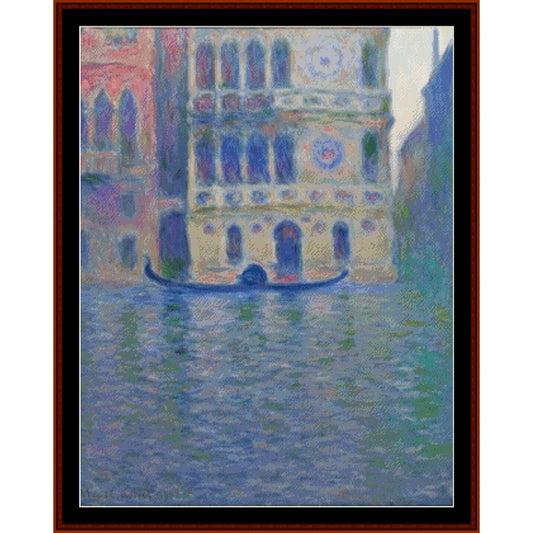 Counted Cross Stitch Pattern: Palazzo Dario II by Claude Monet - Cross Stitch Collectibles