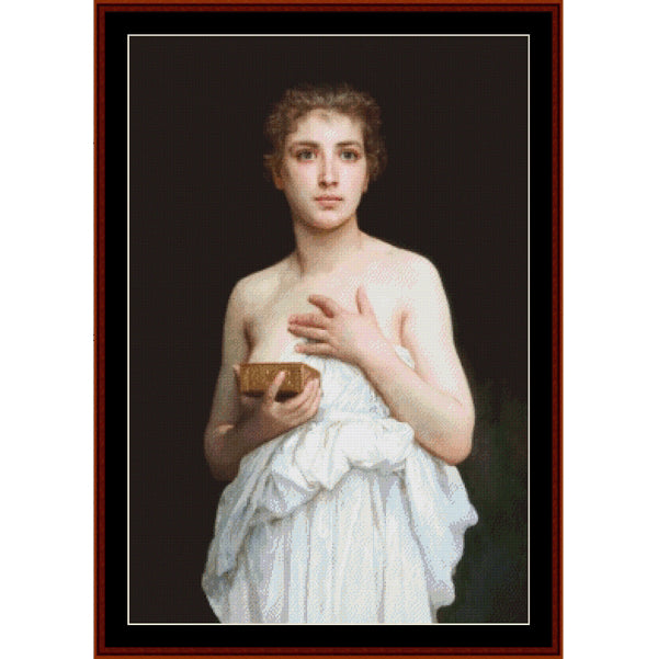 Counted Cross Stitch Pattern: Pandora by William Bouguereau - Cross Stitch Collectibles