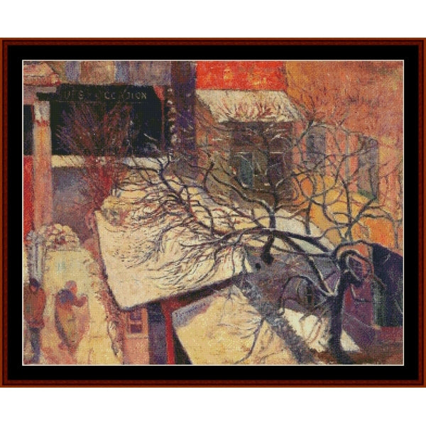 Counted Cross Stitch Pattern: Paris in the Snow by Paul Gauguin - Cross Stitch Collectibles
