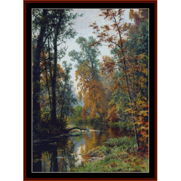 Counted Cross Stitch Pattern: Park in Pavlosk, 1881 by Ivan Shishkin - Cross Stitch Collectibles
