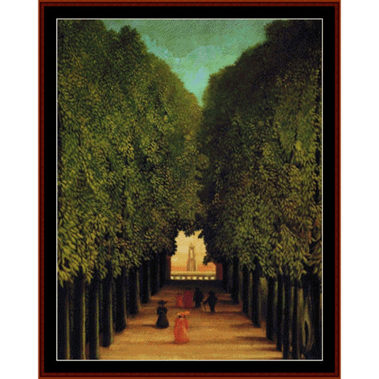 Counted Cross Stitch Pattern: Park of St. Cloud by Henri Rousseau - Cross Stitch Collectibles