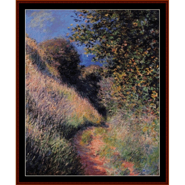 Counted Cross Stitch Pattern: Path at Pourville by Claude Monet - Cross Stitch Collectibles