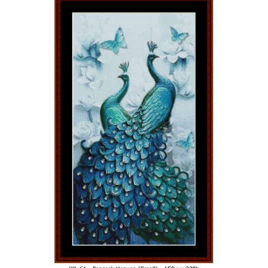 Counted Cross Stitch Pattern: Peacock Heaven (Small) - Cross Stitch Collectibles