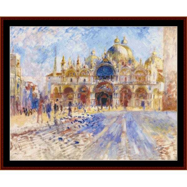 Counted Cross Stitch Pattern: Piazza San Marco by Pierre Auguste Renoir - Cross Stitch Collectibles
