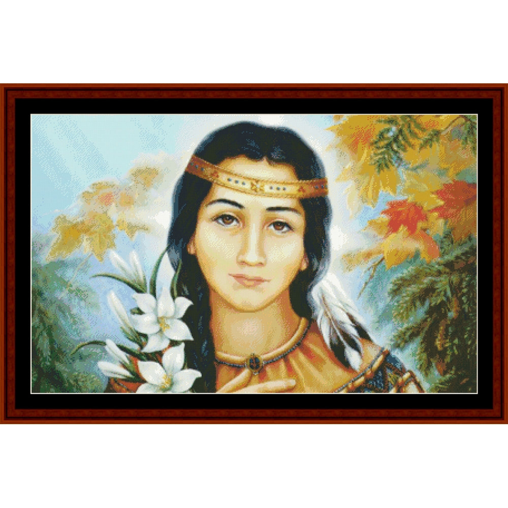 Counted Cross Stitch Pattern: Pocahontas - Cross Stitch Collectibles
