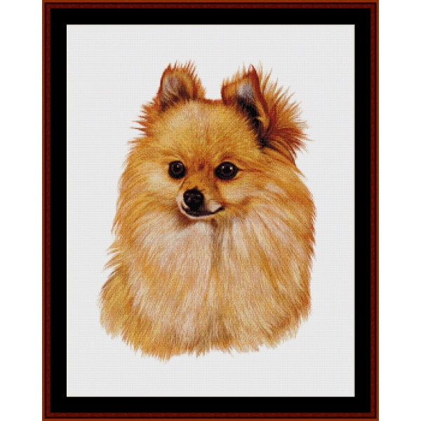 Counted Cross Stitch Pattern: Pomeranian - Cross Stitch Collectibles