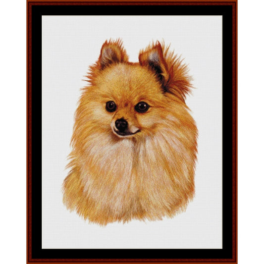 Counted Cross Stitch Pattern: Pomeranian - Cross Stitch Collectibles