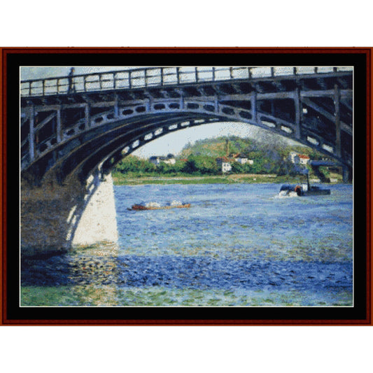 Counted Cross Stitch Pattern: Pont d'Argenteuil by Gustave Caillebotte - Cross Stitch Collectibles