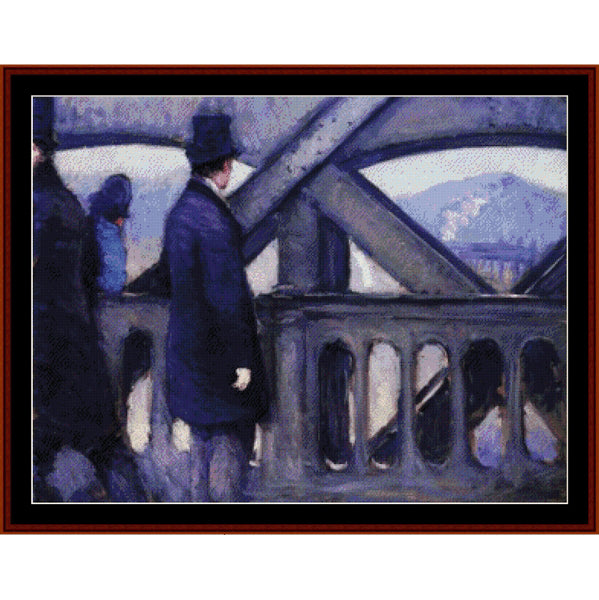 Counted Cross Stitch Pattern: Ponte de Europe, Study by Gustave Caillebotte - Cross Stitch Collectibles