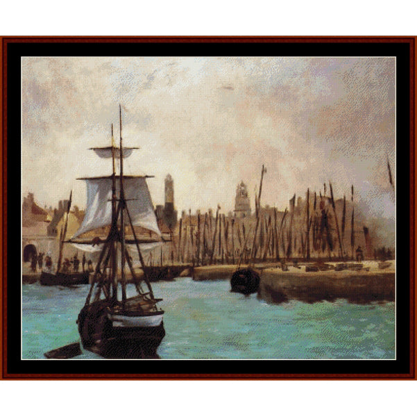 Counted Cross Stitch Pattern: Port of Bordeaux, 1871 by Edouard Manet - Cross Stitch Collectibles