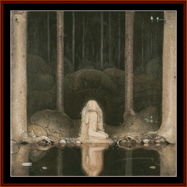 Counted Cross Stitch Pattern: Princess Tuvstarr by John Bauer - Cross Stitch Collectibles