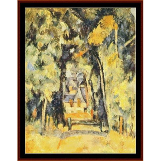 Counted Cross Stitch Pattern – Road at Chantilly by Paul Cezanne - Cross Stitch Collectibles