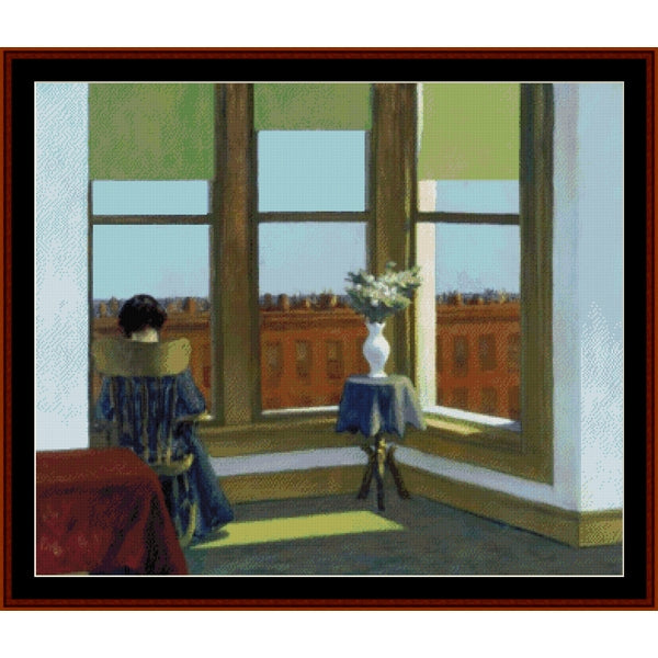 Counted Cross Stitch Pattern – Room in Brooklyn by Edward Hopper - Cross Stitch Collectibles