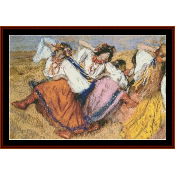 Counted Cross Stitch Pattern – Russian Dancers by Edgar Degas - Cross Stitch Collectibles