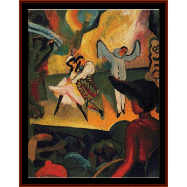 Counted Cross Stitch Pattern – Russiches Ballett by August Macke - Cross Stitch Collectibles