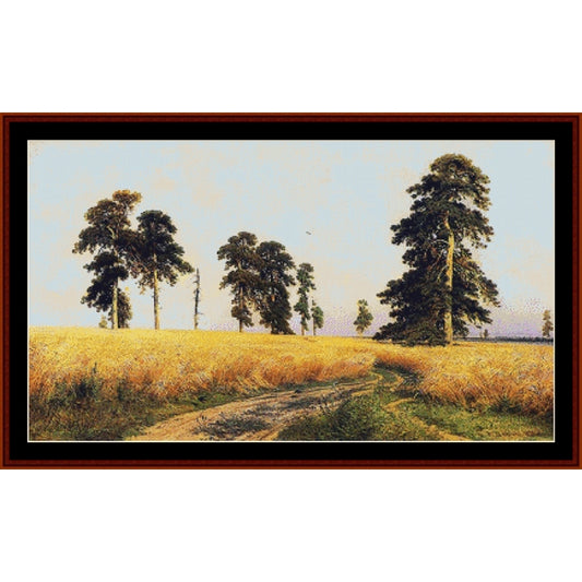 Counted Cross Stitch Pattern – Rye Field by Ivan Shishkin - Cross Stitch Collectibles