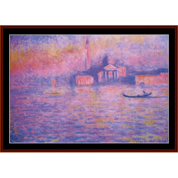 Counted Cross Stitch Pattern – San Giorgio Maggiore II by Claude Monet - Cross Stitch Collectibles