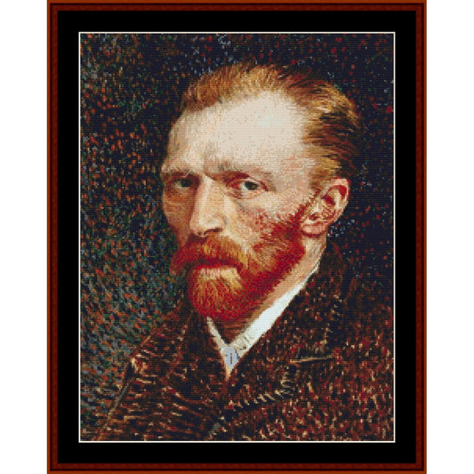 Counted Cross Stitch Pattern – Self Portrait III by Vincent Van Gogh - Cross Stitch Collectibles