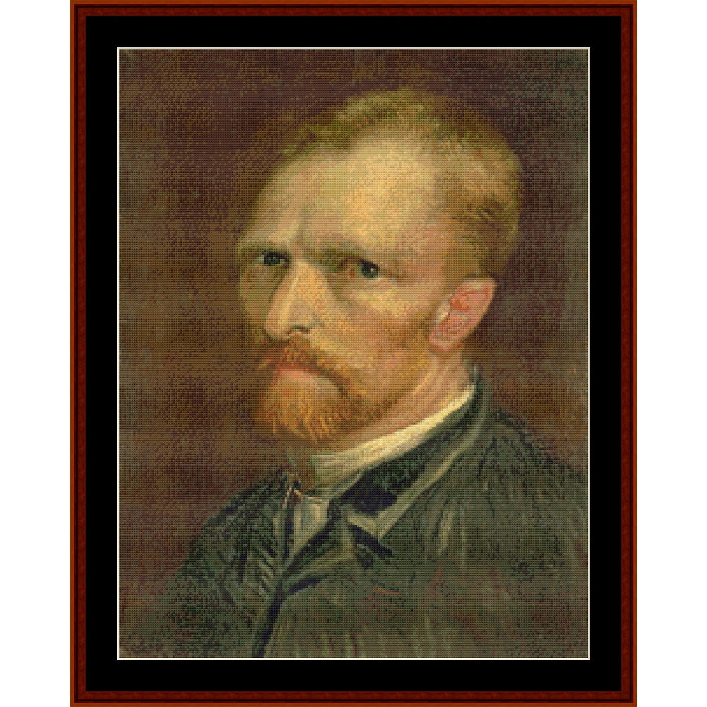 Counted Cross Stitch Pattern – Self Portrait II by Vincent Van Gogh - Cross Stitch Collectibles
