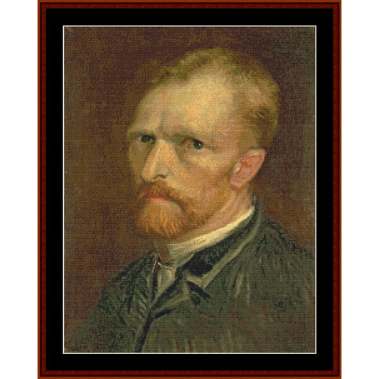Counted Cross Stitch Pattern – Self Portrait II by Vincent Van Gogh - Cross Stitch Collectibles