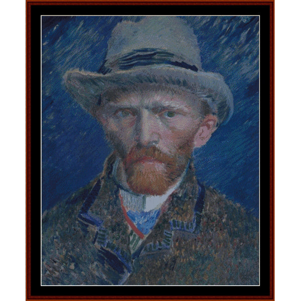 Counted Cross Stitch Pattern – Self Portrait by Vincent Van Gogh - Cross Stitch Collectibles