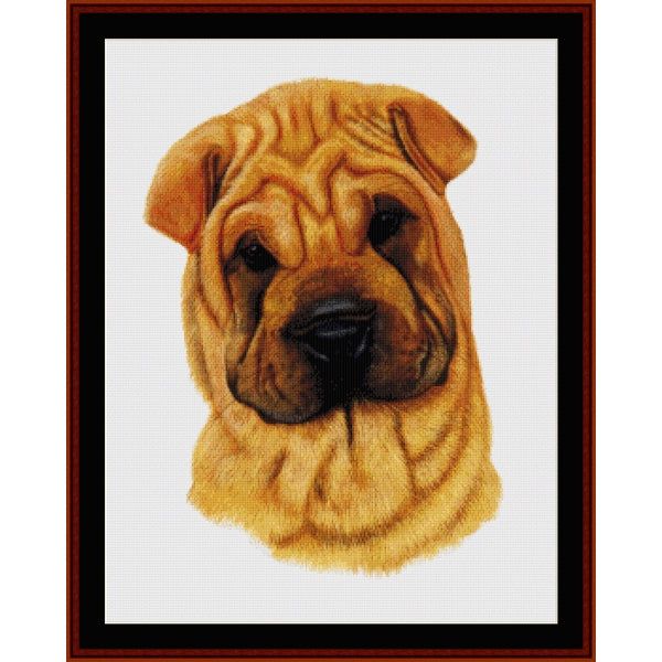 Counted Cross Stitch Pattern – Sharpei - Cross Stitch Collectibles