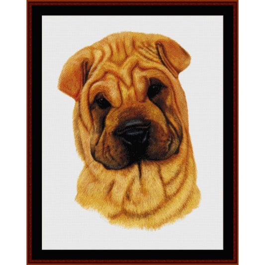 Counted Cross Stitch Pattern – Sharpei - Cross Stitch Collectibles