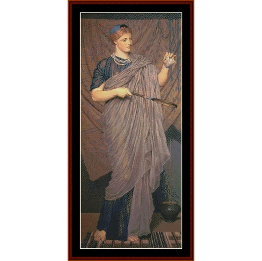 Counted Cross Stitch Pattern – Shuttlecock, 1870 by A.J. Moore - Cross Stitch Collectibles