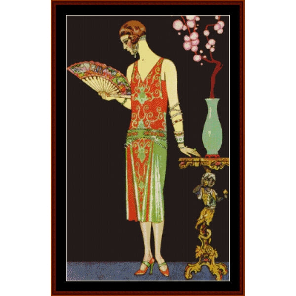 Counted Cross Stitch Pattern – Shy, Vintage Art - Cross Stitch Collectibles