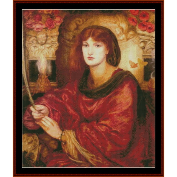 Counted Cross Stitch Pattern – Sibylla Palmifera by D.G. Rossetti - Cross Stitch Collectibles