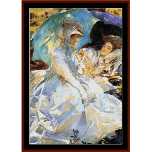 Counted Cross Stitch Pattern – Simplon Pass by J.S. Sargent - Cross Stitch Collectibles