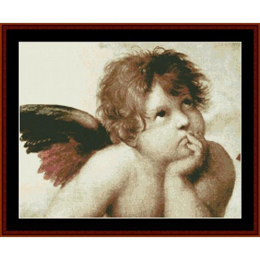Counted Cross Stitch Pattern – Sistine Madonna, Detail by Raphael - Cross Stitch Collectibles