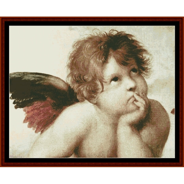 Counted Cross Stitch Pattern – Sistine Madonna III by Raphael - Cross Stitch Collectibles