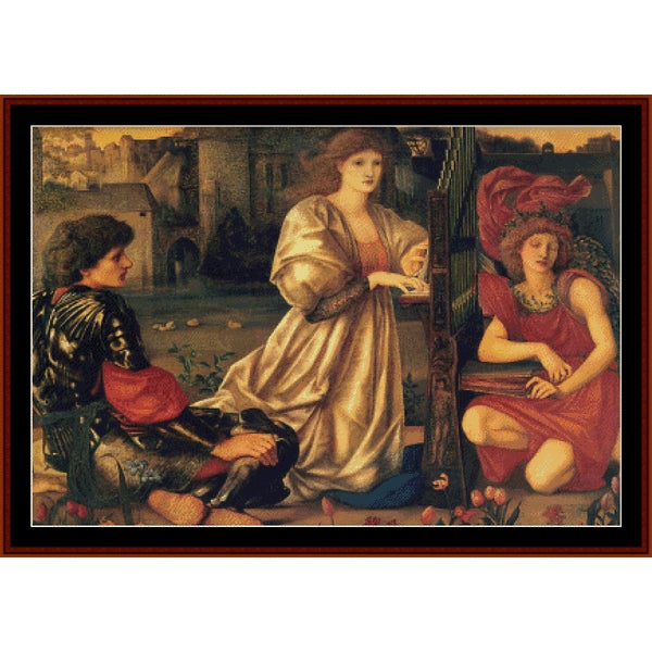 Counted Cross Stitch Pattern – Song of Love by Edward Burne-Jones - Cross Stitch Collectibles