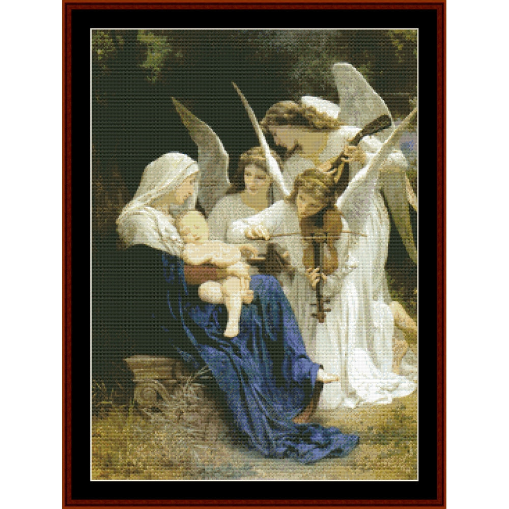 Counted Cross Stitch Pattern – Song of the Angels by William Bouguereau - Cross Stitch Collectibles