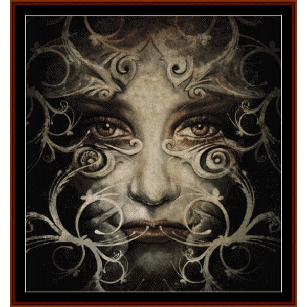 Counted Cross Stitch Pattern – Spirit Woman, Fantasy - Cross Stitch Collectibles
