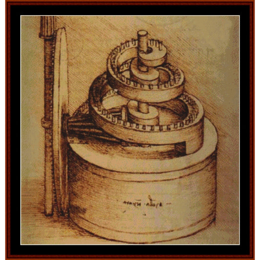 Counted Cross Stitch Pattern – Spring Device by Leonardo Da Vinci - Cross Stitch Collectibles