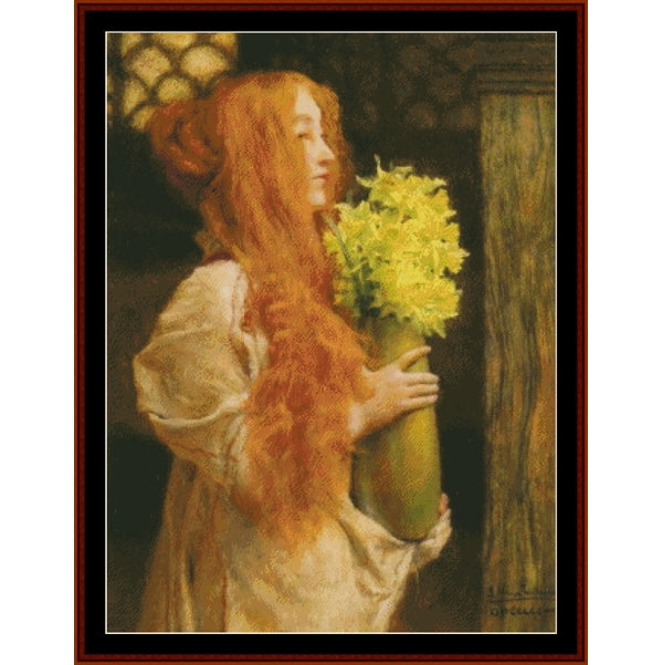 Counted Cross Stitch Pattern – Spring Flowers by Lawrence Alma-Tadema - Cross Stitch Collectibles