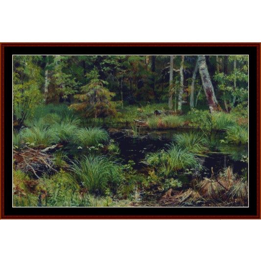 Counted Cross Stitch Pattern – Spring in the Forest by Ivan Shishkin - Cross Stitch Collectibles