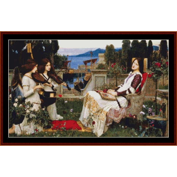 Counted Cross Stitch Pattern – St. Cecilia by J.W. Waterhouse - Cross Stitch Collectibles